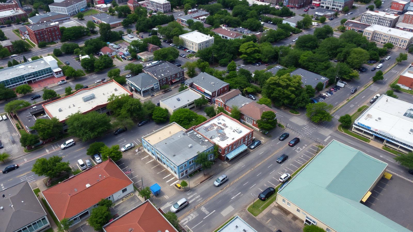 Aerial view of New Orleans Mid-City